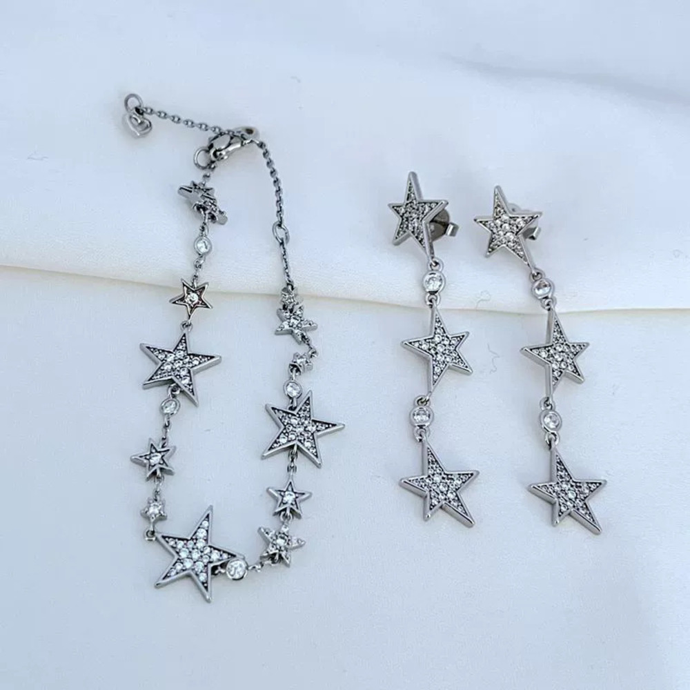 Kendra Scott Zircon Star Earrings and Bracelet